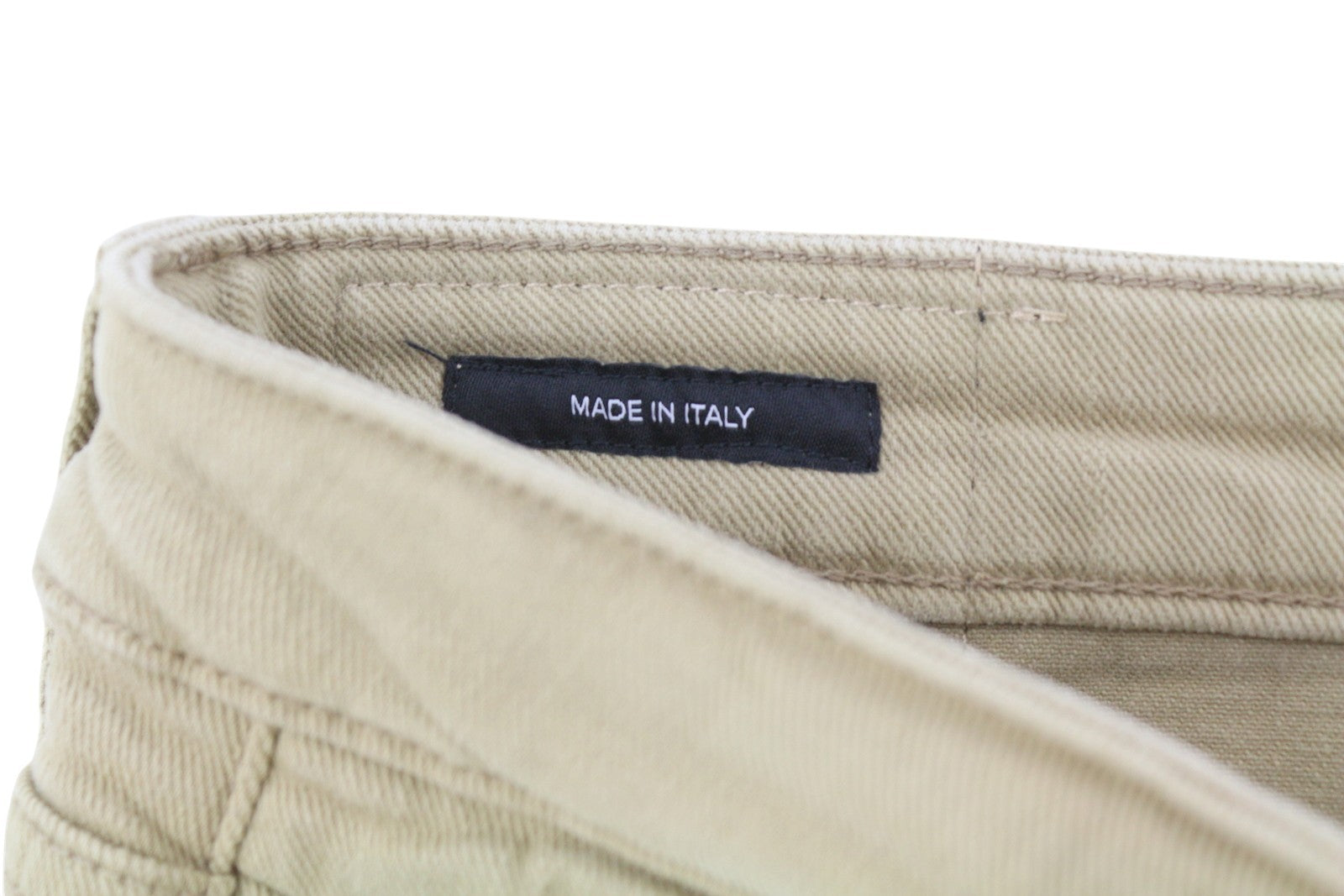 R13 Boy Straight Women Jeans 24 Khaki Stretch Washed Cropped Ankle Zip RRP€699