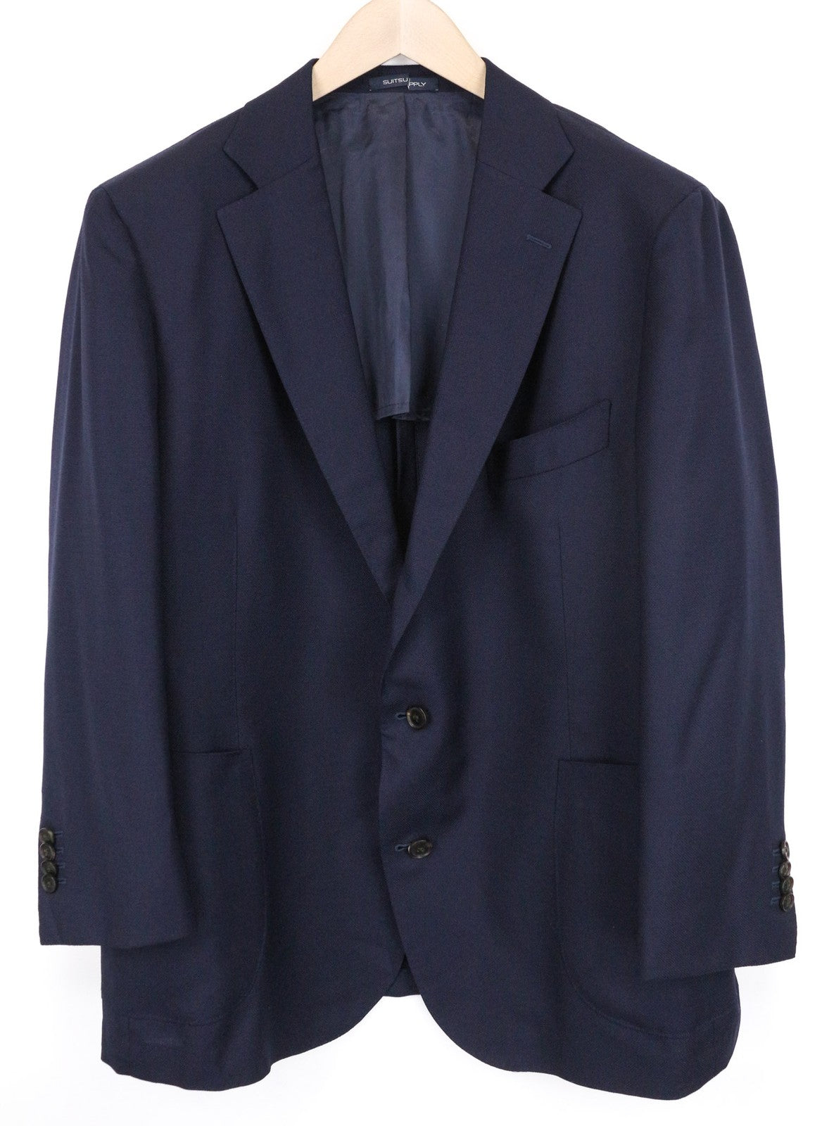 SUITSUPPLY La Spalla Men's Blazer UK52S Blue Wool Stretch Single-Breast Formal