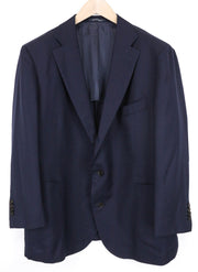 SUITSUPPLY La Spalla Men's Blazer UK52S Blue Wool Stretch Single-Breast Formal