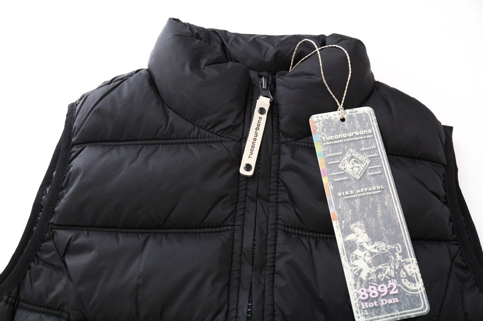 TUCANO URBANO Hot Dan Women's Waistcoat IT38 Black Moto Vest Sleeveless Lined