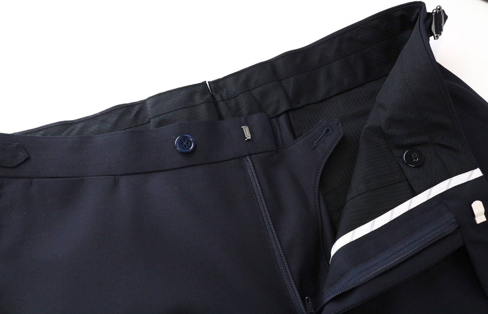 SUITSUPPLY La Spalla Men's Suit UK34S Navy Blue 3 Piece Pure Wool Single-Breast