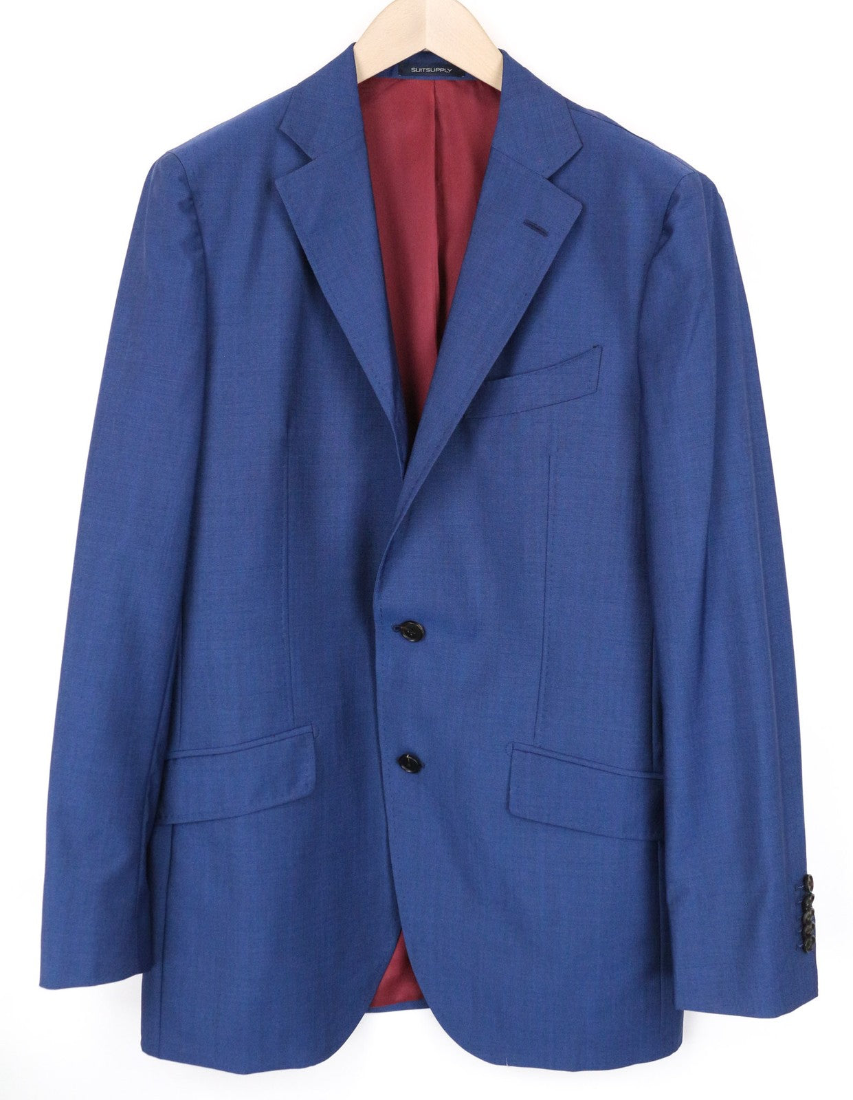 SUITSUPPLY La Spalla Men's Blazer UK42S Blue Wool Mohair Single-Breast Lined