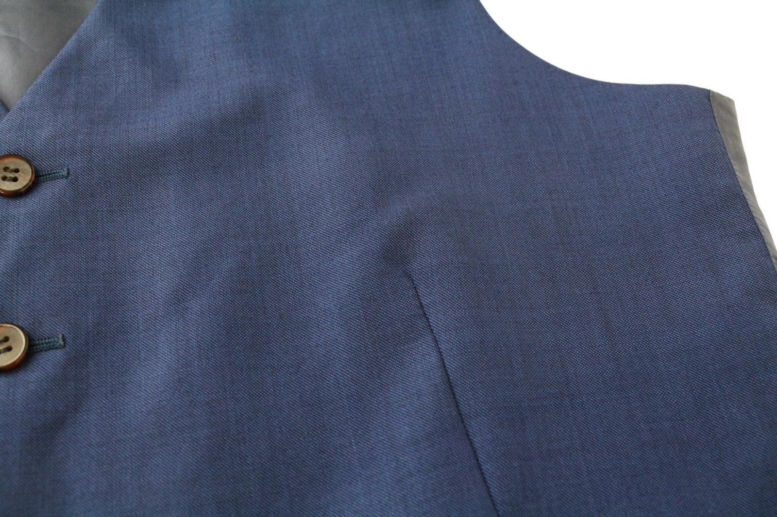 SUITSUPPLY La Spalla Men's Suit UK42R Blue 3 Piece Pure Wool Single-Breasted Set