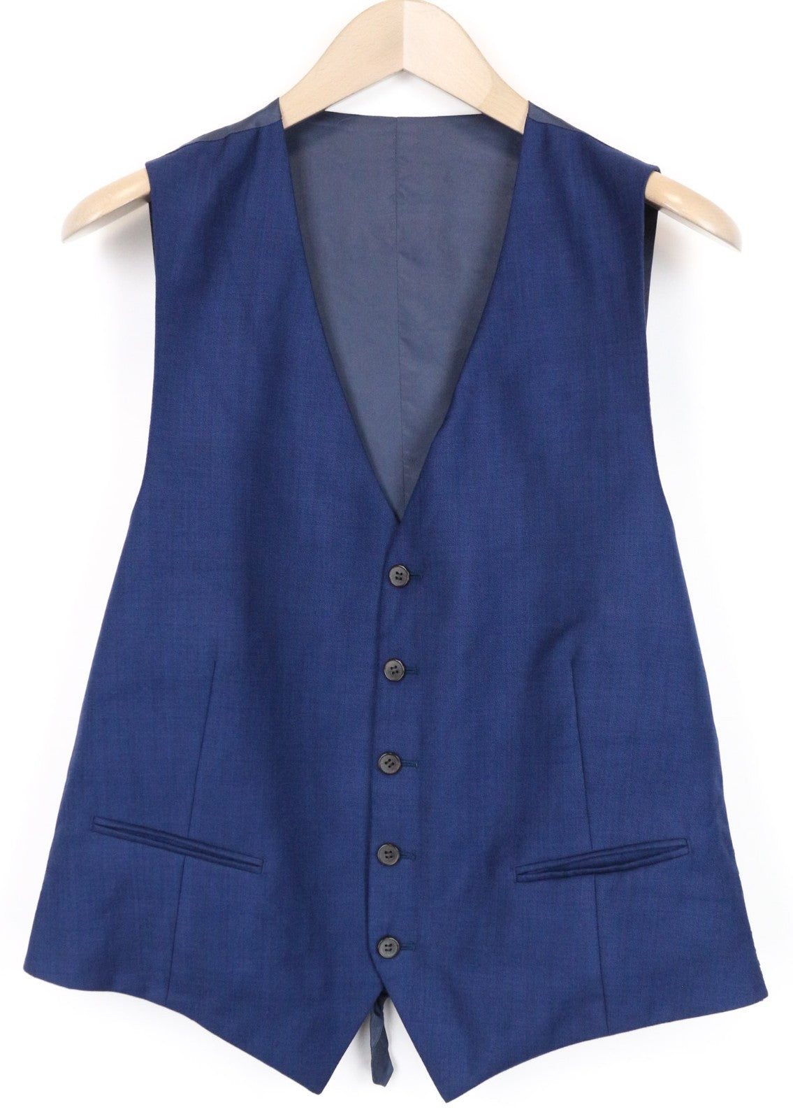 SUITSUPPLY La Spalla Men's Suit UK42R Blue 3 Piece Pure Wool Single-Breasted Set