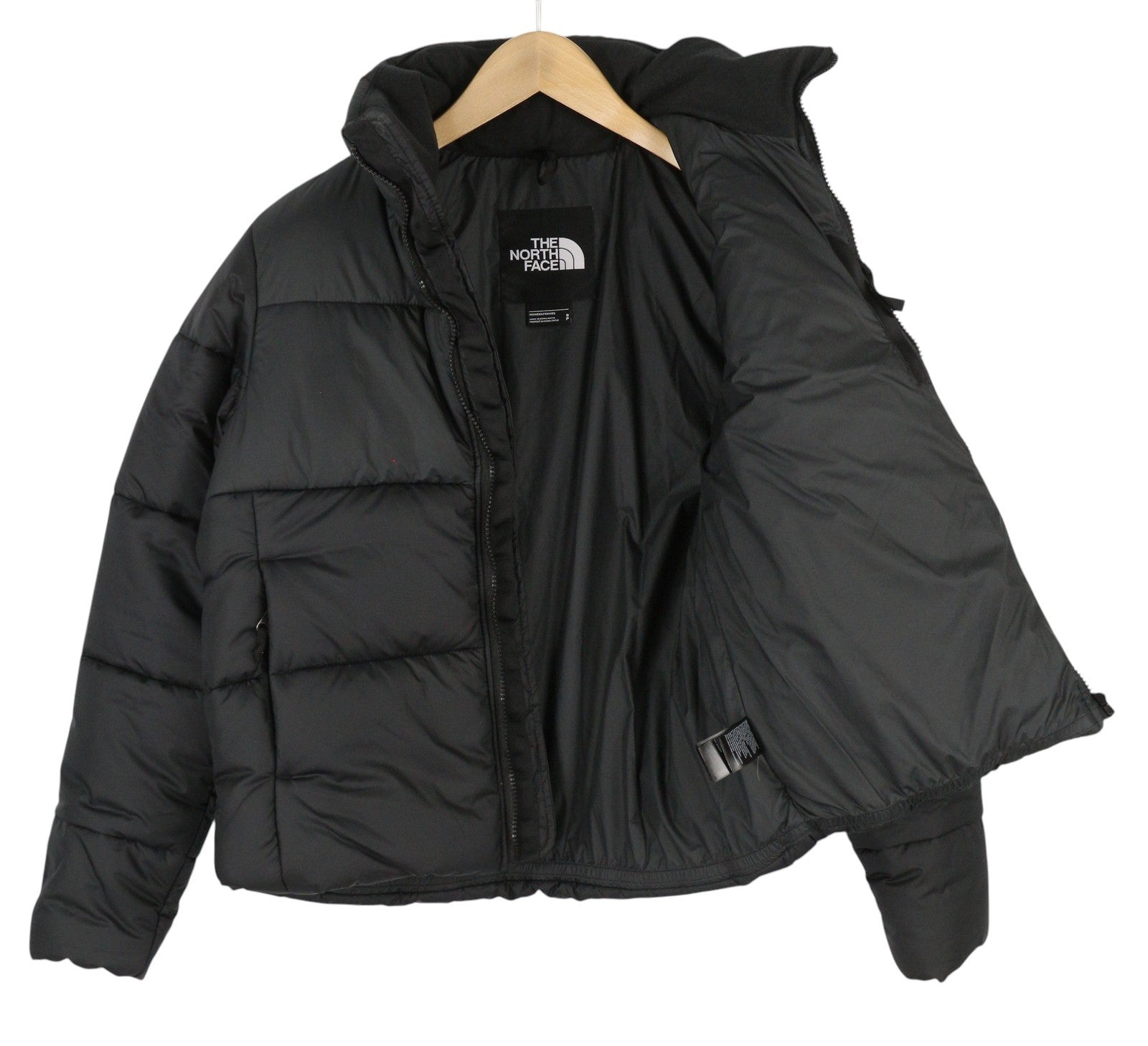 THE NORTH FACE Saikuru Women Jacket S Black Insulated Quilted High Neck Puffer