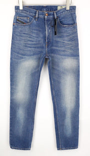 DIESEL D-Aygle 0076Y Men's Jeans W29/L32 Blue Buttoned Non-Stretch Tapered Fit