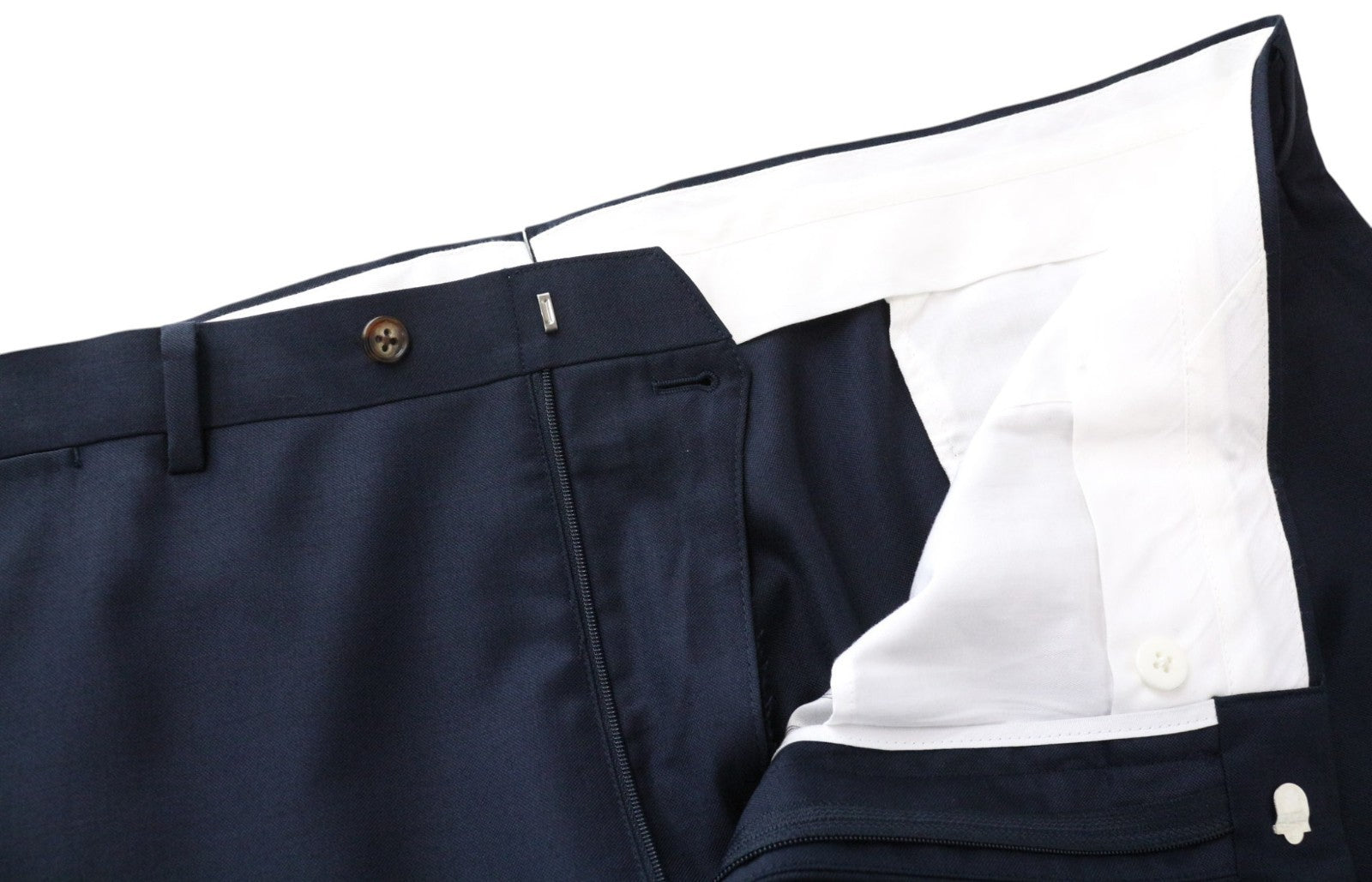 SUITSUPPLY Lazio Men's Suit UK50S Blue Slim 3Pc Perennial S110s Wool Blend