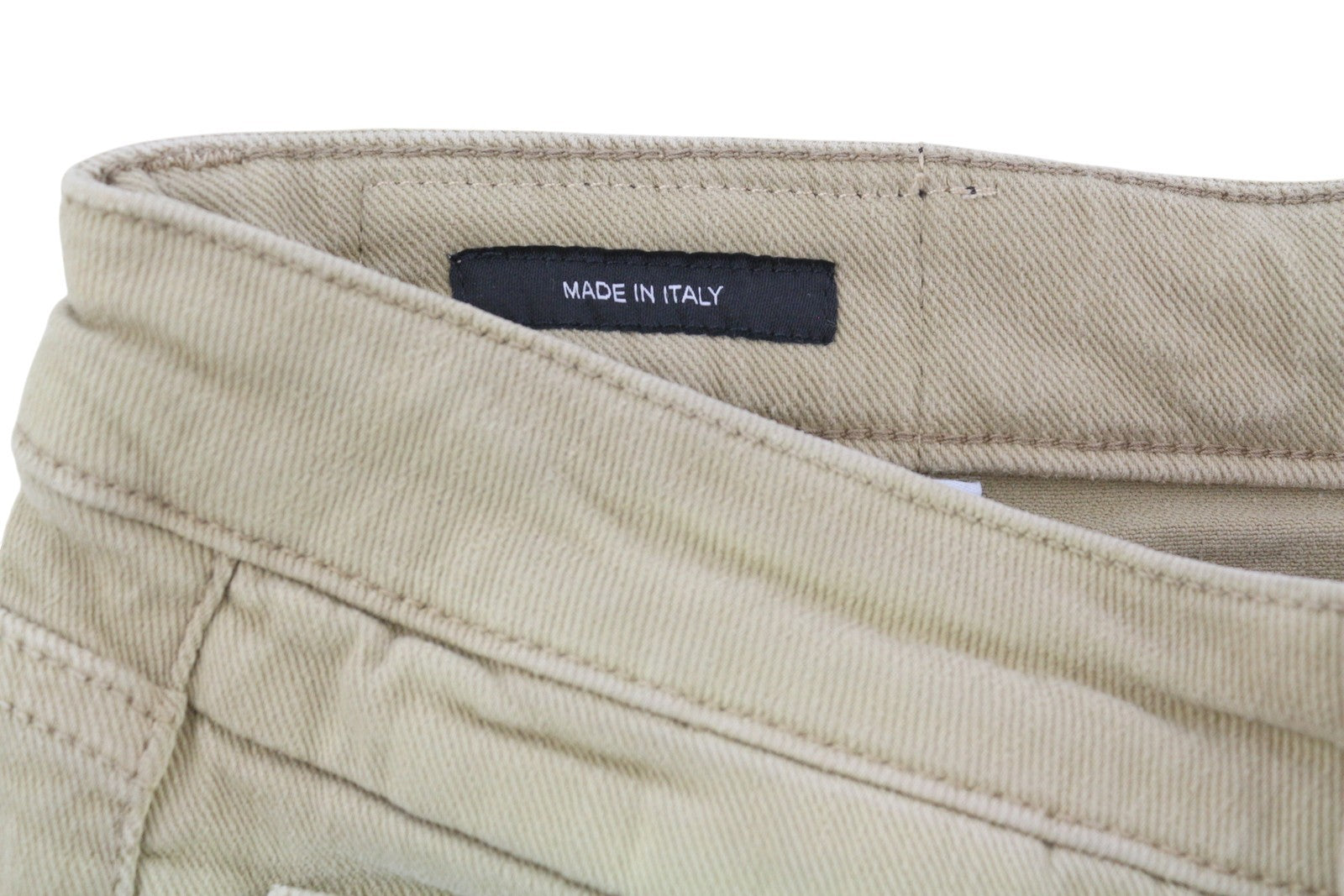 R13 Boy Straight Women Jeans 29 Khaki Stretch Faded Cropped Ankle Length RRP€699