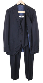 SUITSUPPLY La Spalla Men's Suit UK48L Wool Slim Blue 3Pc Perennial S110s