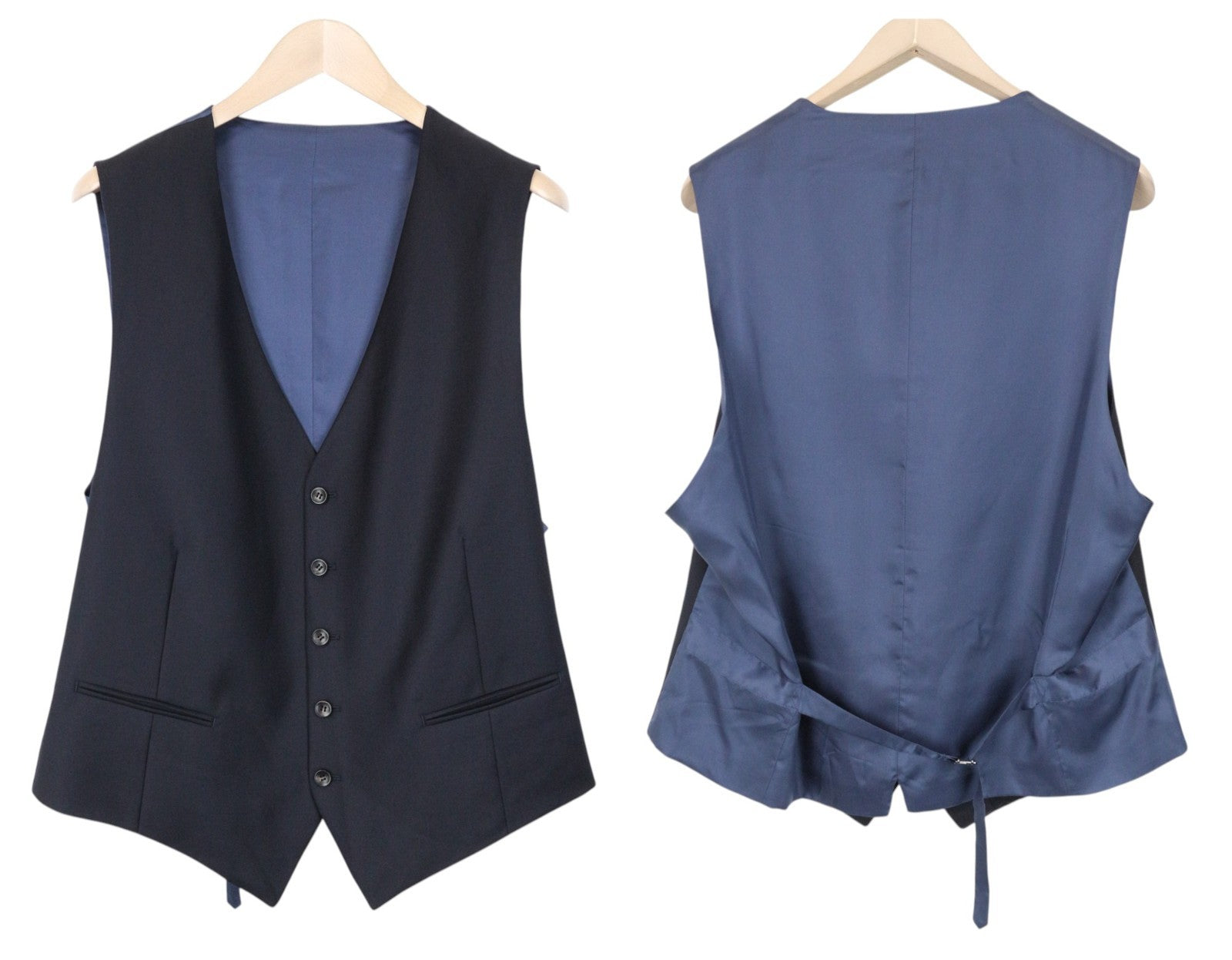 SUITSUPPLY La Spalla Men's Suit UK48L Wool Slim Blue 3Pc Perennial S110s