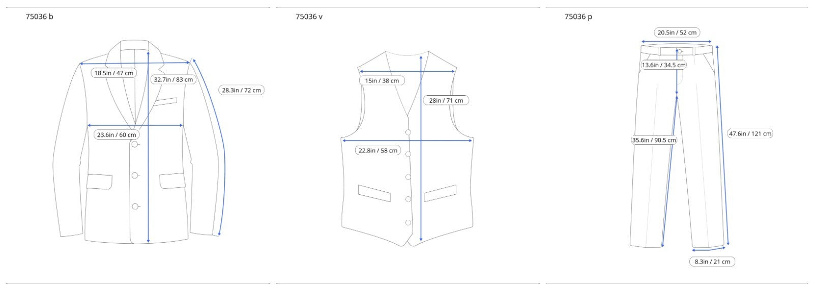 SUITSUPPLY La Spalla Men's Suit UK48L Wool Slim Blue 3Pc Perennial S110s