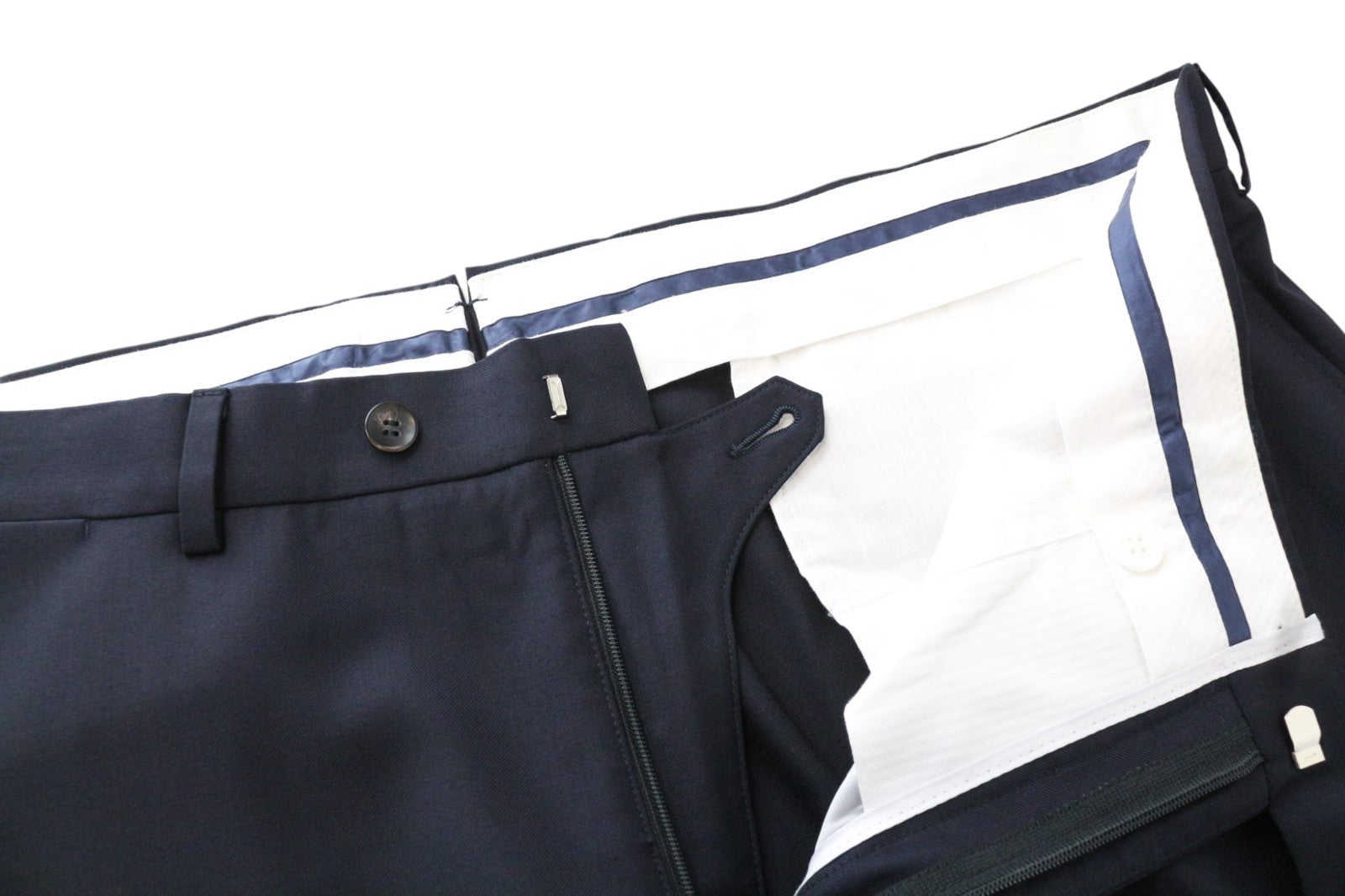 SUITSUPPLY La Spalla Men's Suit UK48L Wool Slim Blue 3Pc Perennial S110s