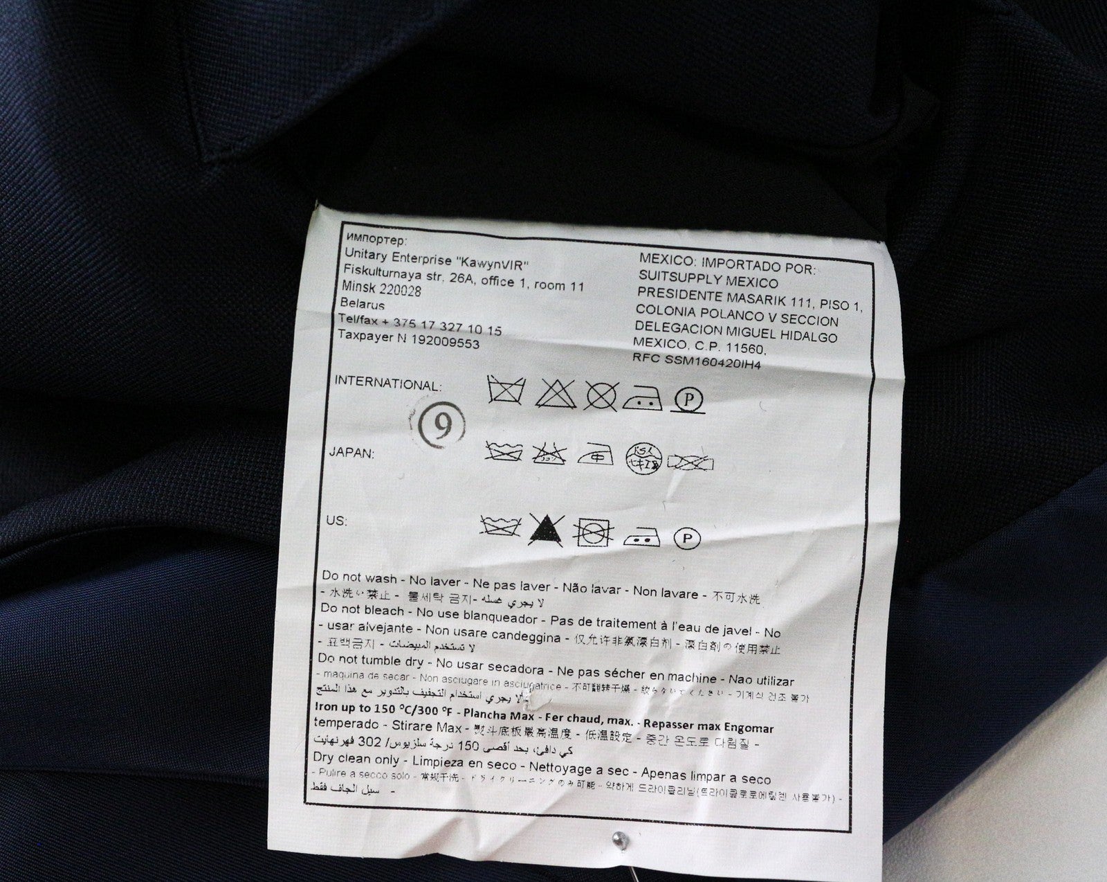 SUITSUPPLY Lazio vyriška liemenė, UK54, tamsiai mėlyna, vilnonė, plona, ​​melanžo, klasikinio stiliaus, oficiali 