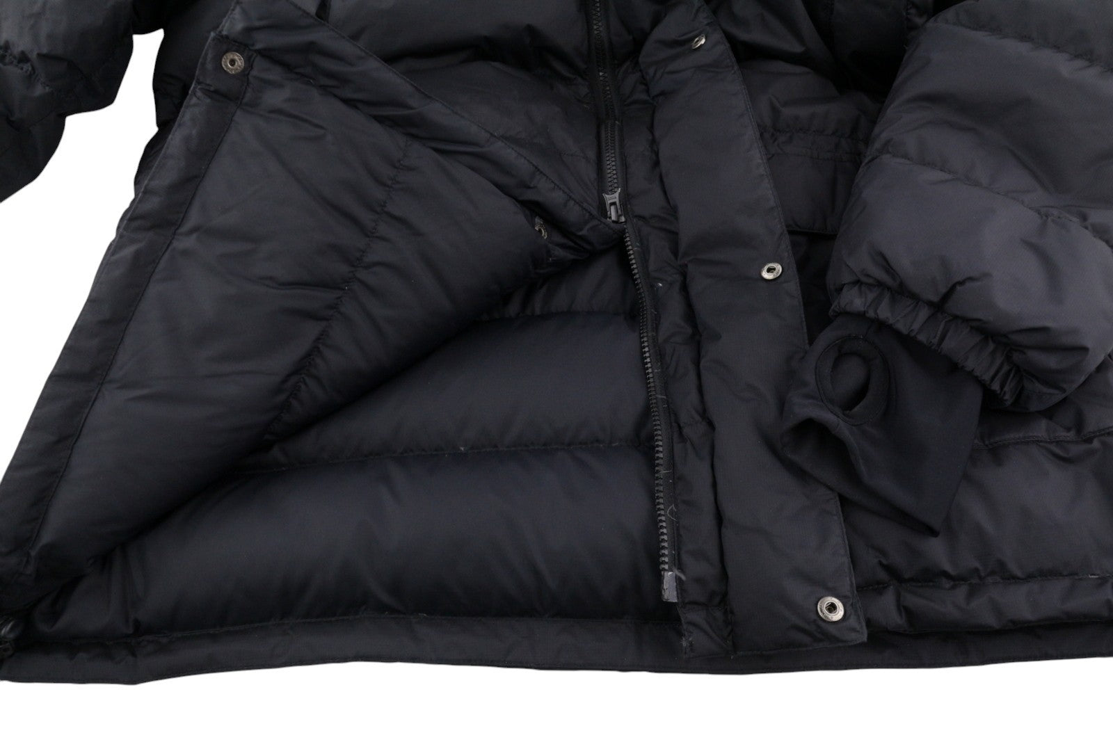 BERGANS OF NORWAY 5331 Down Parka Men Jacket XL Black Hooded Quilted Compression