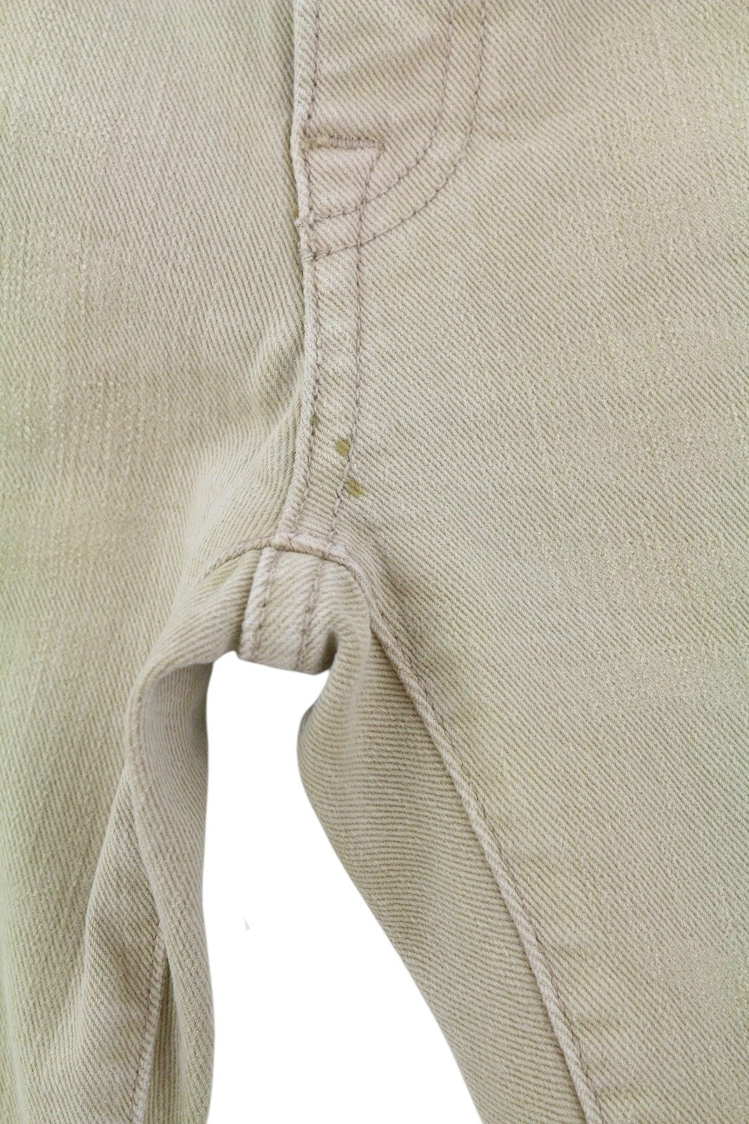 R13 Boy Straight Women Jeans 25 Khaki Stretchy Washed Cropped Ankled RRP€699