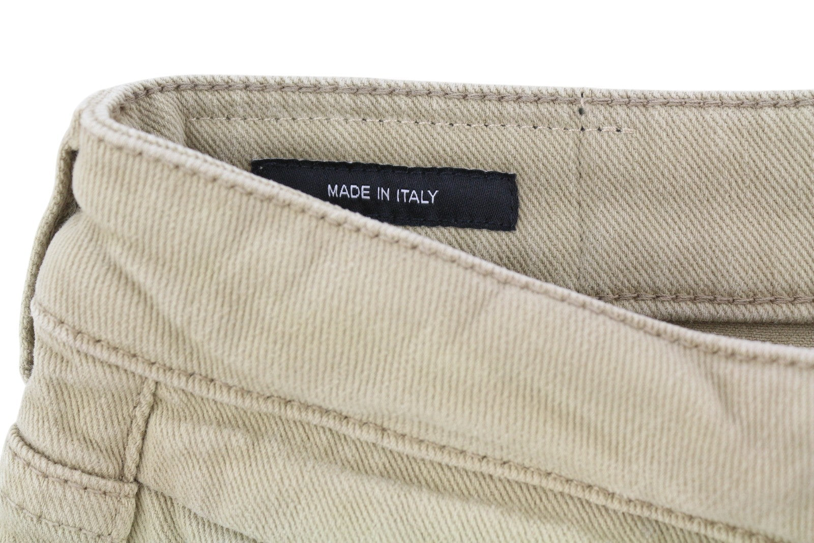 R13 Boy Straight Women Jeans 25 Khaki Stretchy Washed Cropped Ankled RRP€699