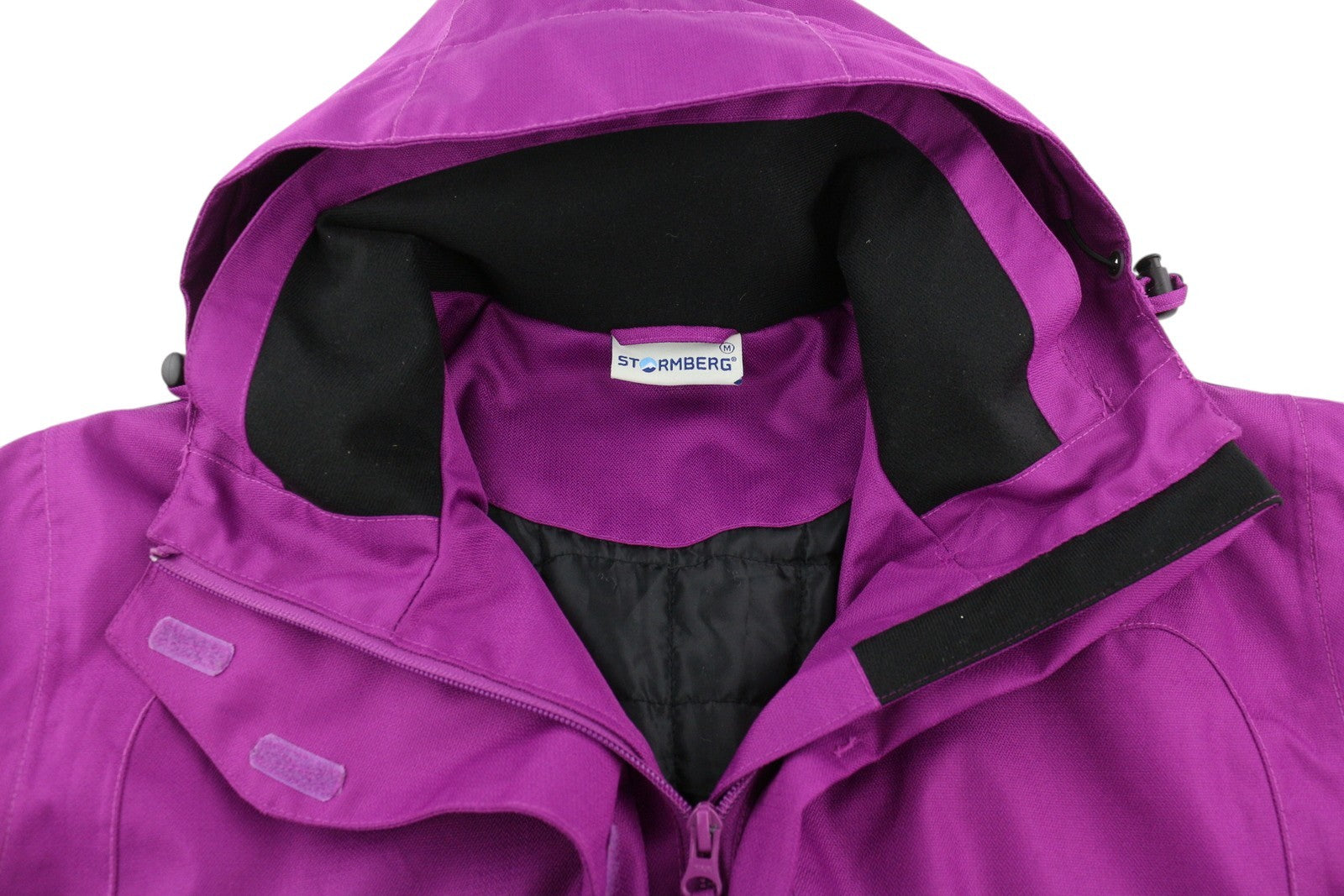 STORMBERG Nordvik D Vattert Women Jacket M Purple Hooded Proretex Membrane Zip