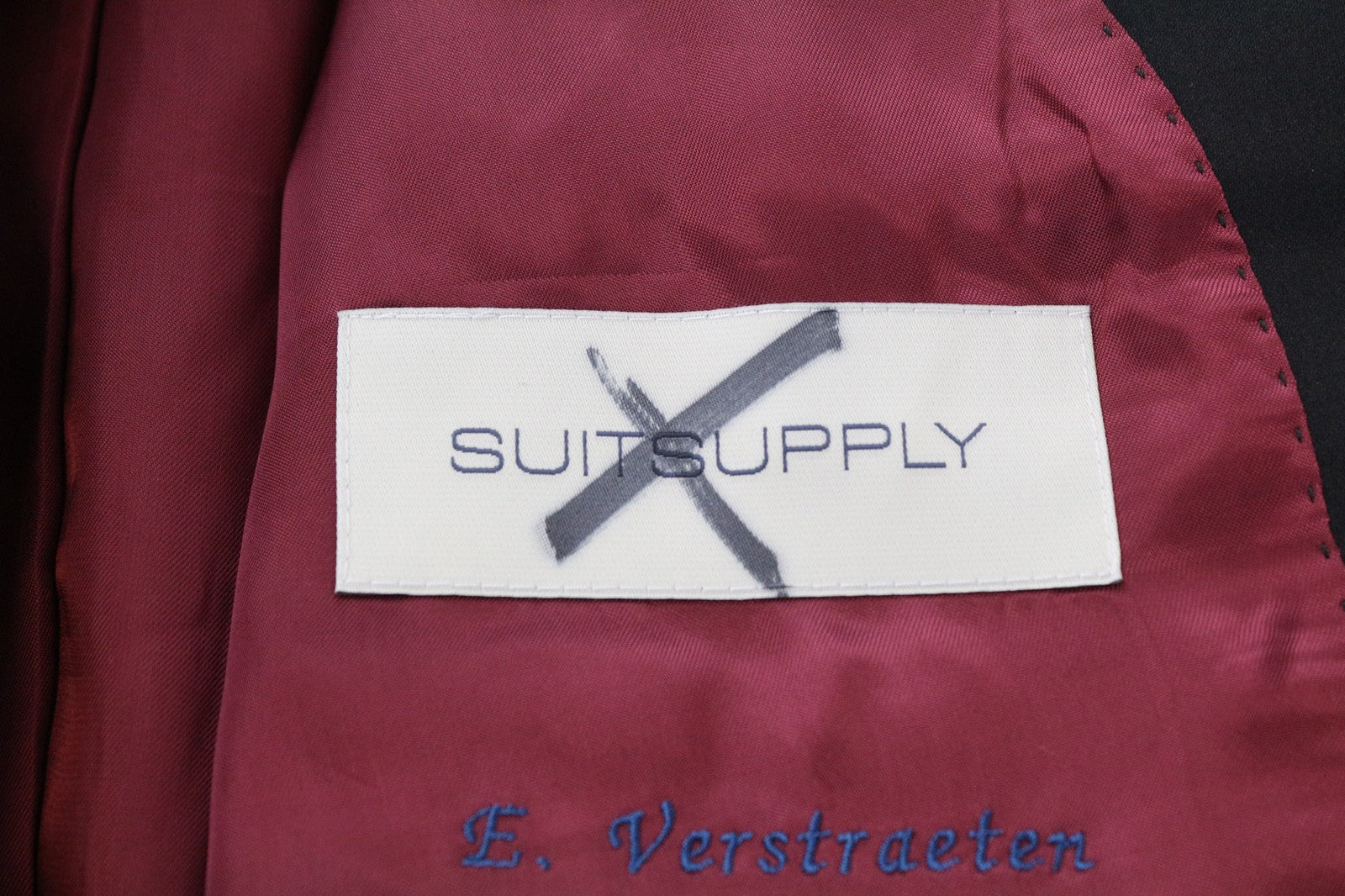 SUITSUPPLY La Spalla vyriškas švarkas UK44R plonas tamsiai mėlynas vilnonis S130s smokingas klasikinis 