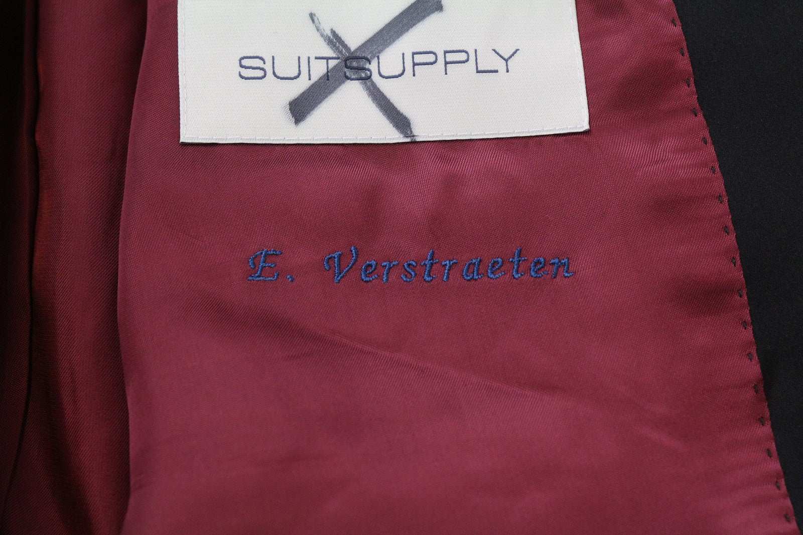 SUITSUPPLY La Spalla vyriškas švarkas UK44R plonas tamsiai mėlynas vilnonis S130s smokingas klasikinis 