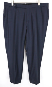 SUITSUPPLY Brescia Men's Trousers UK46R Dark Blue Wool Lined Pleated Front Slim