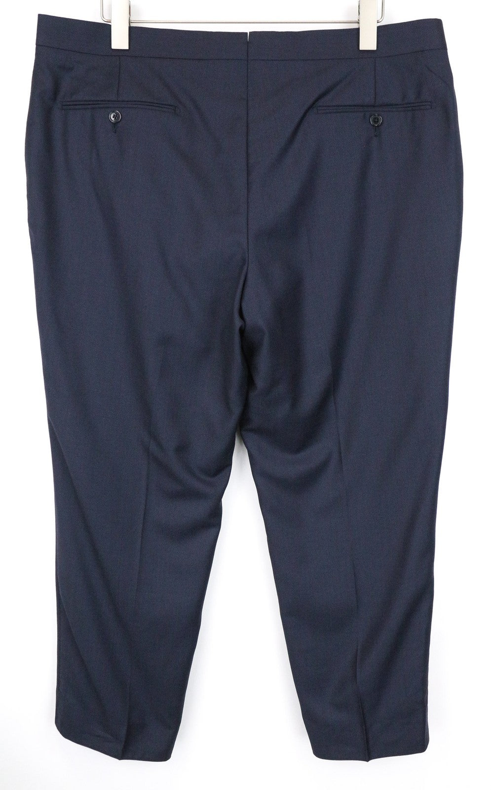 SUITSUPPLY Brescia Men's Trousers UK46R Dark Blue Wool Lined Pleated Front Slim