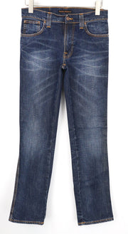 NUDIE JEANS Slim Jim Men's Jeans W30/L32 Slim Fit Washed Blue Cotton Stretch