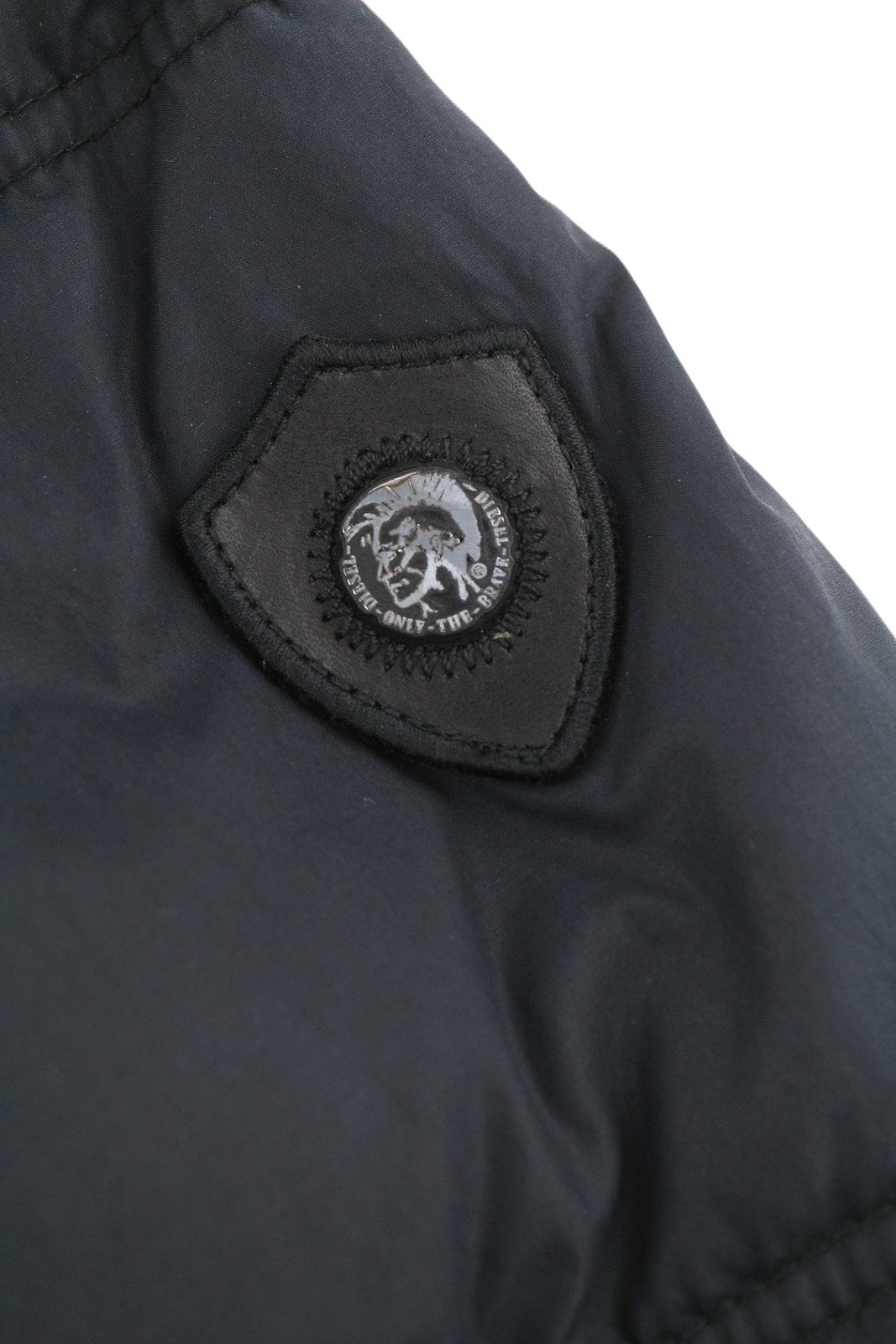 DIESEL Men Jacket S Dark Blue Full Zip Hooded Insulated Drawstring Waist Lined