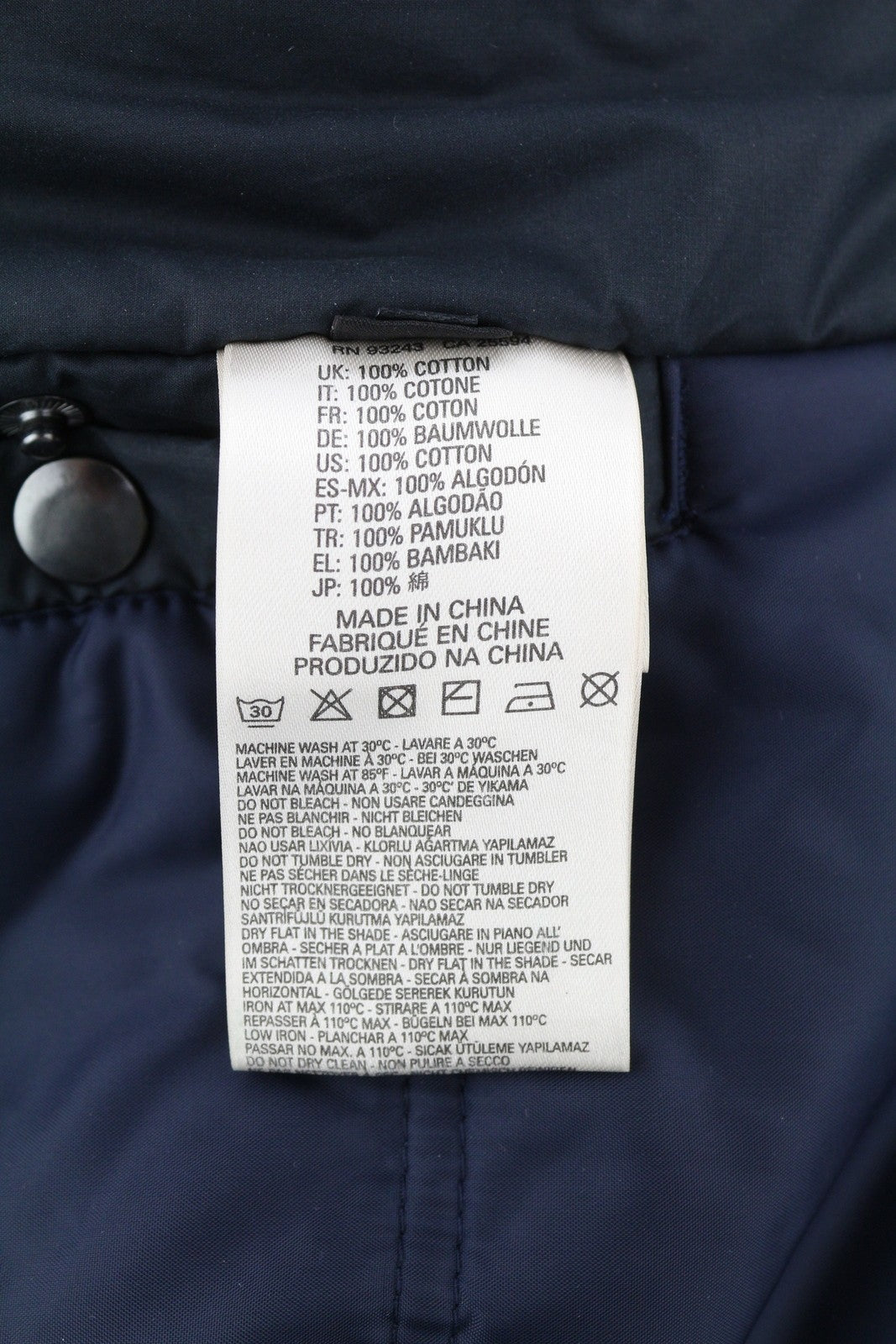 DIESEL Men Jacket S Dark Blue Full Zip Hooded Insulated Drawstring Waist Lined