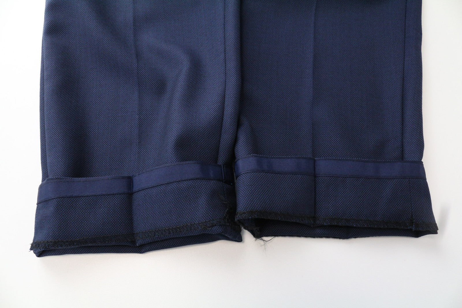 SUITSUPPLY La Spalla Men's Suit UK34S Slim 2Pc Blue Wool Bird's Eye Check S130