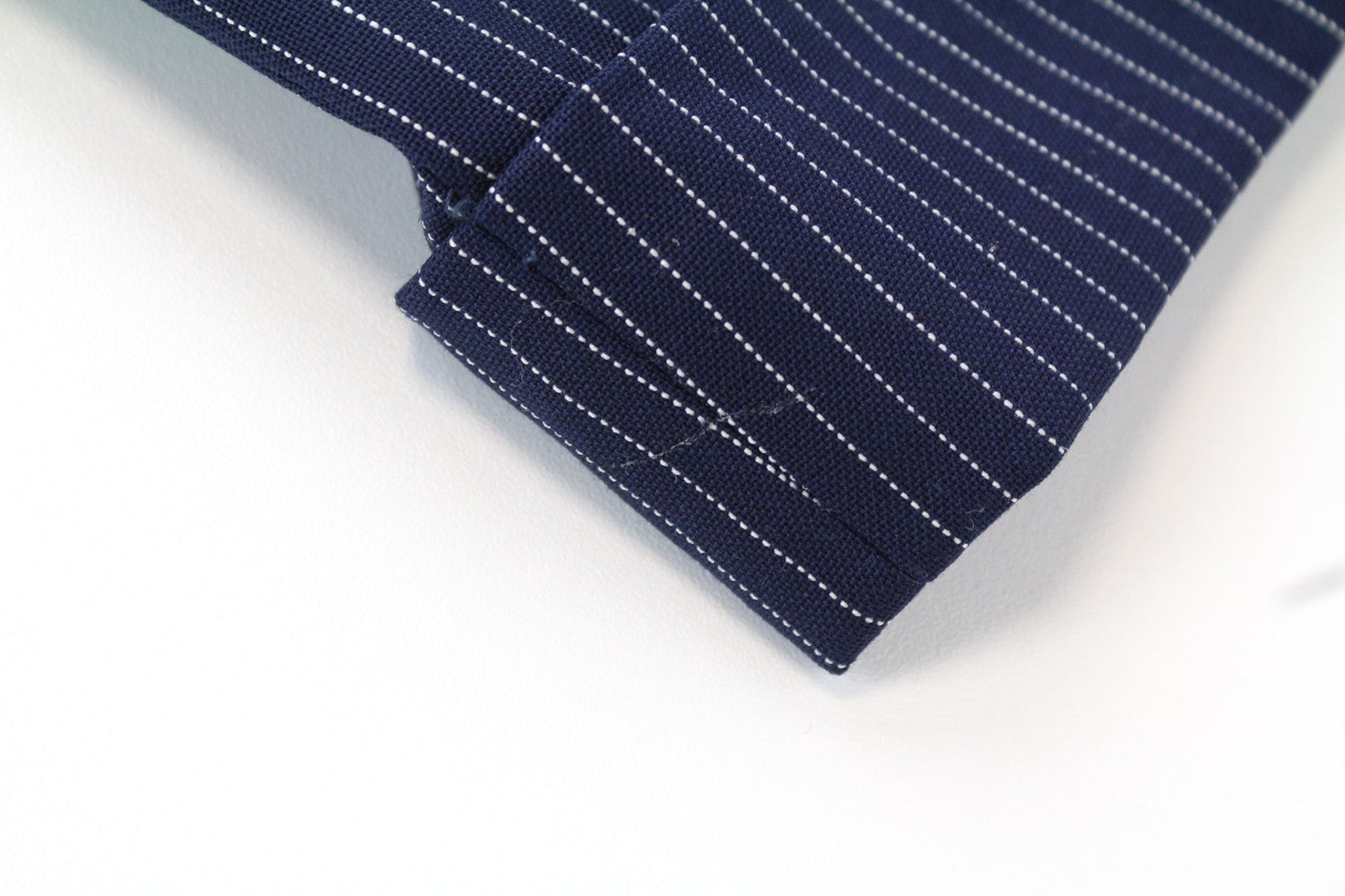 SUISTUDIO Robin Women's Trousers UK6R Wool Striped Blue Pleated Slim Formal