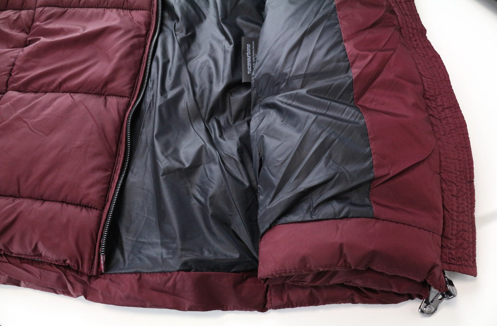 TUCANO URBANO Furbet Women's Jacket XS Red Thermal Lined Faux Fur Hooded Padded