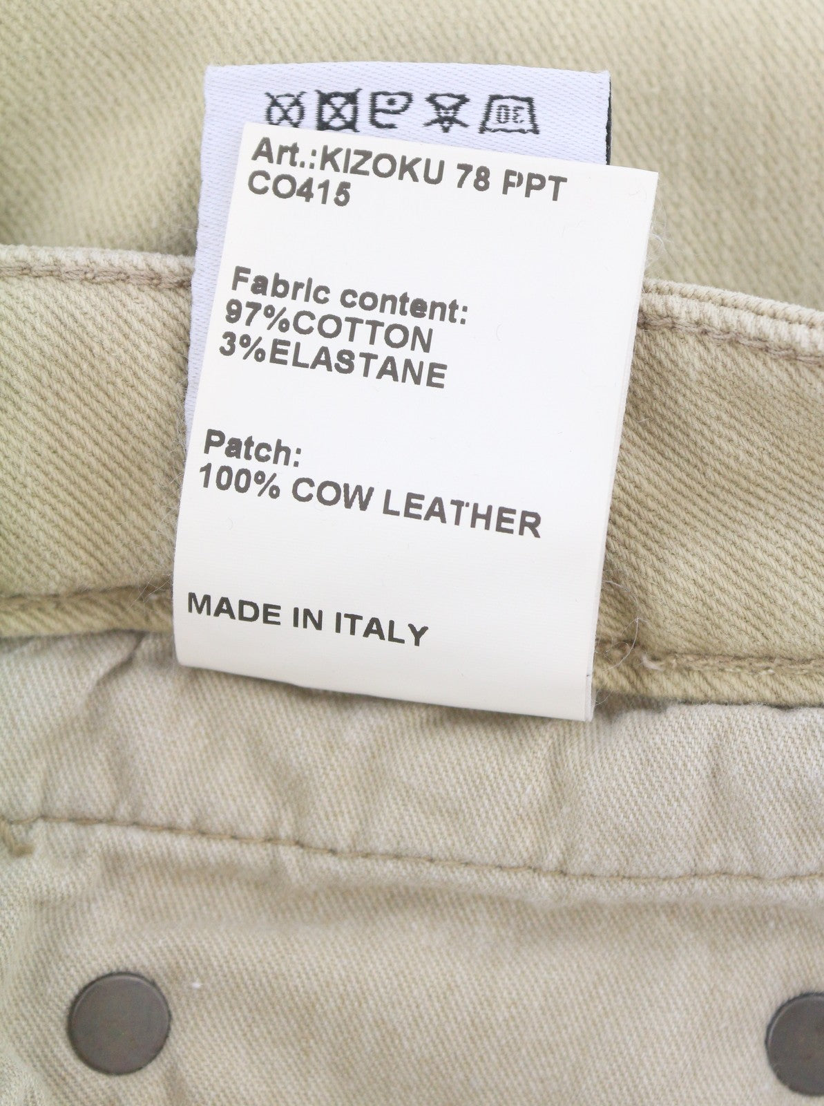 R13 Boy Straight Women Jeans 24 Khaki Stretch Washed Cropped Ankled RRP€699