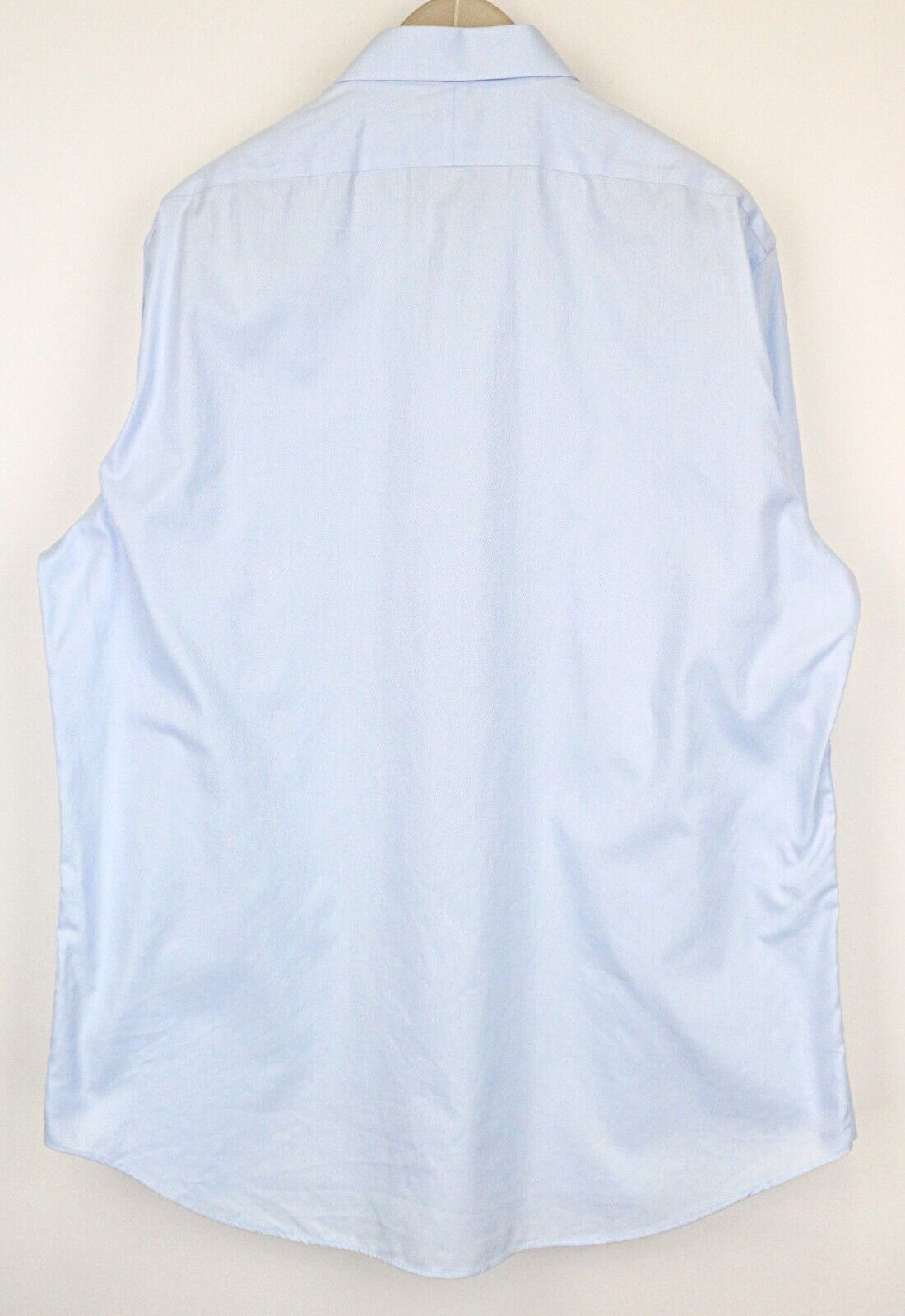 SUITSUPPLY Men Shirt 45/17 3/4 Slim Pure Cotton Light Blue Long Sleeved