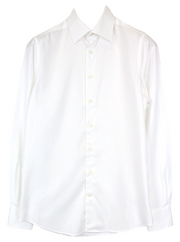 SUITSUPPLY Traveller Men Shirt 38/15 Slim Pure Cotton White Classic Button-Up