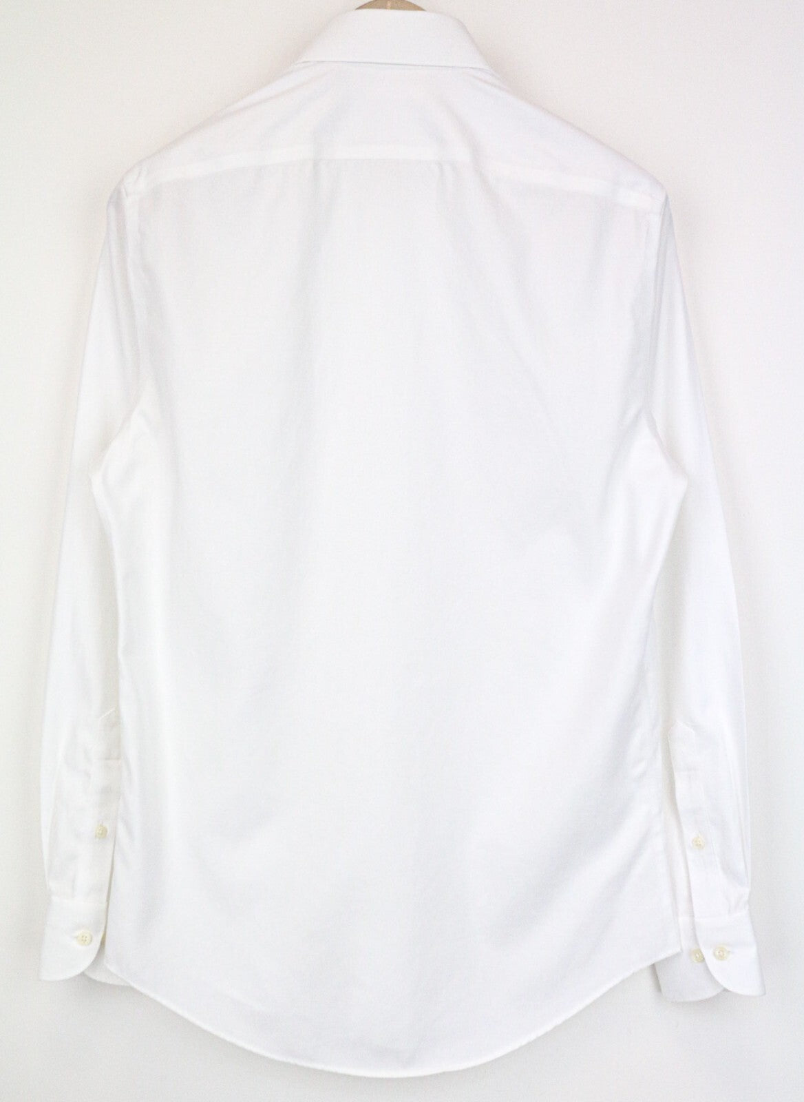 SUITSUPPLY Traveller Men Shirt 38/15 Slim Pure Cotton White Classic Button-Up