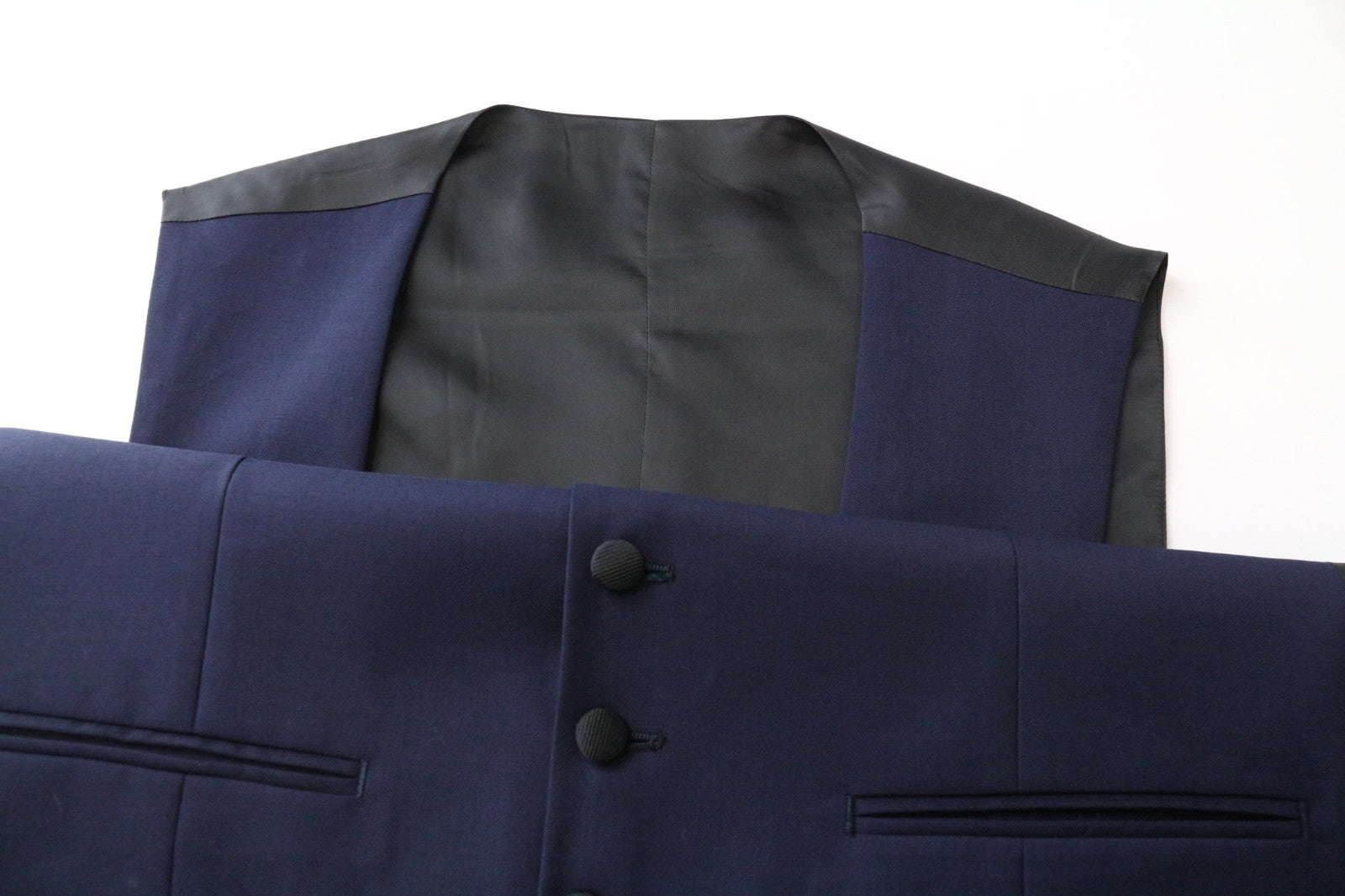 SUITSUPPLY Lazio Tuxedo Men's Suit UK40R Slim Blue Super 130's Wool 3-Piece