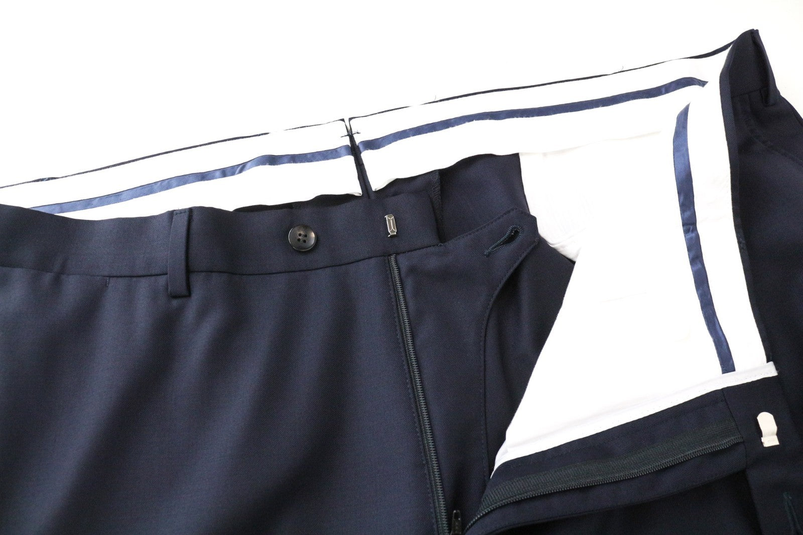 SUITSUPPLY Havana Blueline Men's Suit UK52R Navy Pure Wool Two Piece Classic