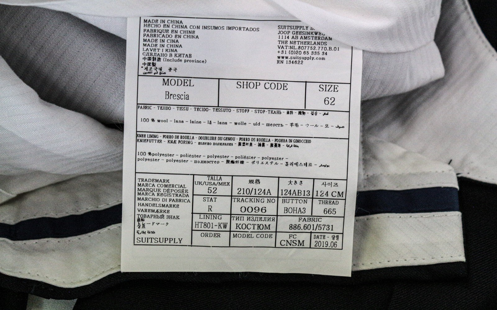 SUITSUPPLY Havana Blueline Men's Suit UK52R Navy Pure Wool Two Piece Classic