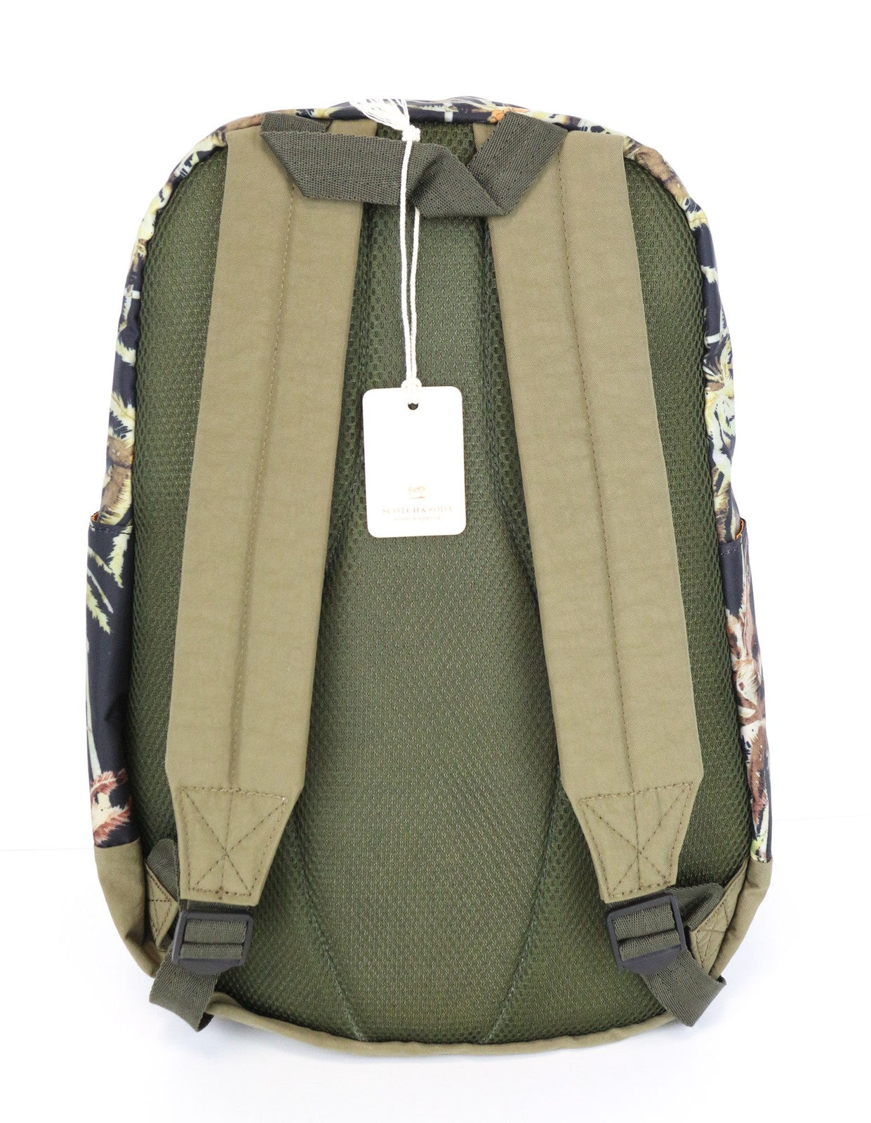 SCOTCH SHRUNK Boys' Bag OS Green Palm Print Backpack with Adjustable Straps