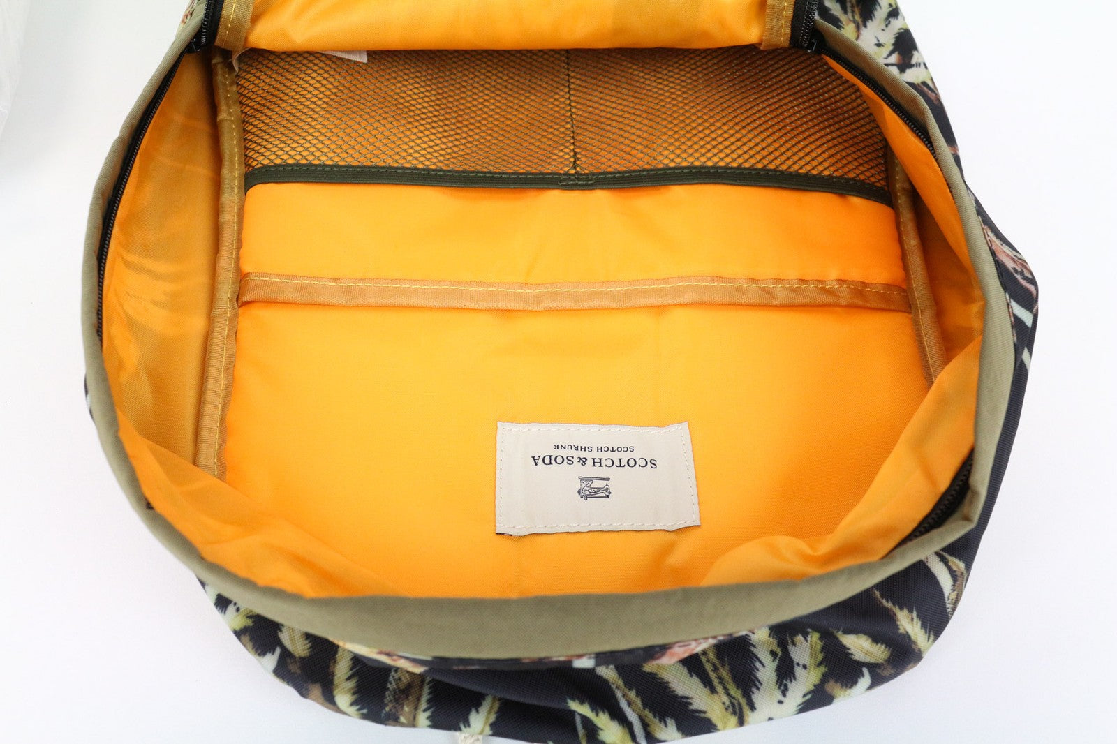 SCOTCH SHRUNK Boys' Bag OS Green Palm Print Backpack with Adjustable Straps