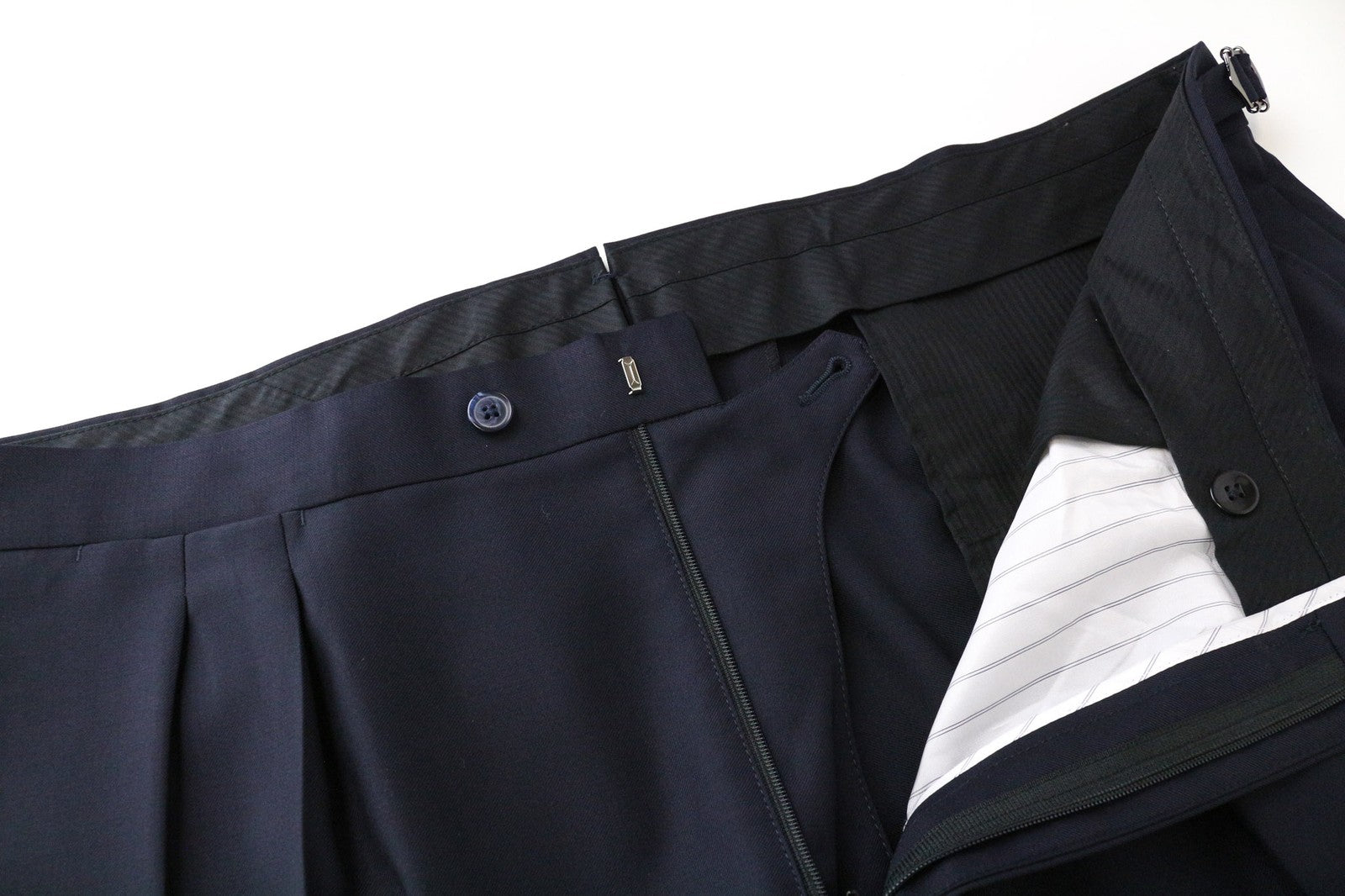 SUITSUPPLY Lazio Blueline Men's Suit UK52R Pure Wool Blue Pleated 2-Piece