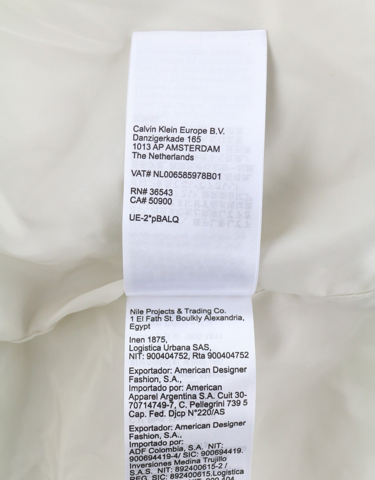 CALVIN KLEIN Bold Disrupted Logo Men Jacket L White Insulated Quilted RRP€365