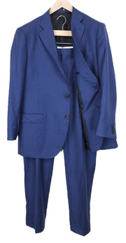 SUITSUPPLY Lazio Men's Suit UK50S Slim Navy Pure Wool Super 110's 2-Piece