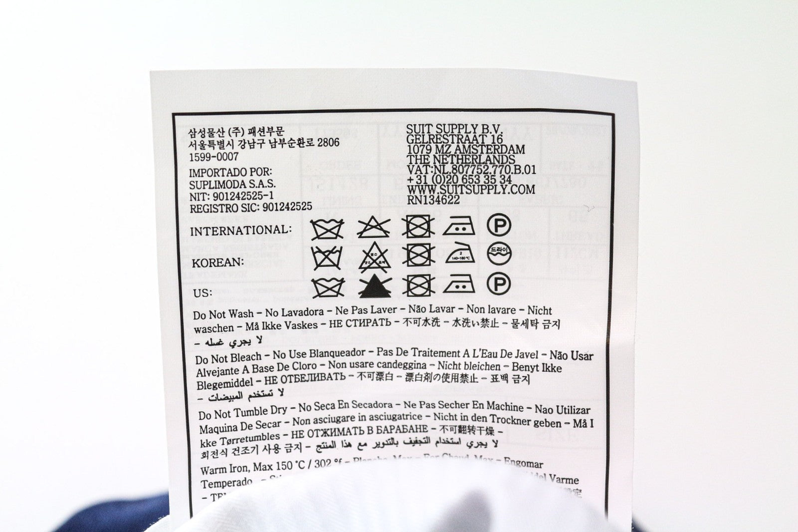 SUITSUPPLY Lazio Men's Suit UK50S Slim Navy Pure Wool Super 110's 2-Piece