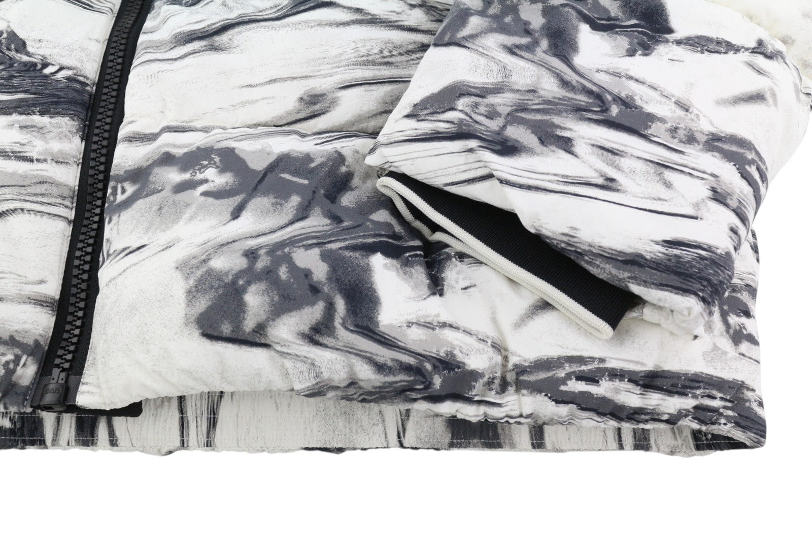 CALVIN KLEIN Crinkle Nylon Color Block Quilt Men Jacket 2XL Patterned RRP€325