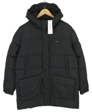 CALVIN KLEIN Crinkle Nylon Long Length Quilt Men Jacket 2XL Black Padded RRP€379