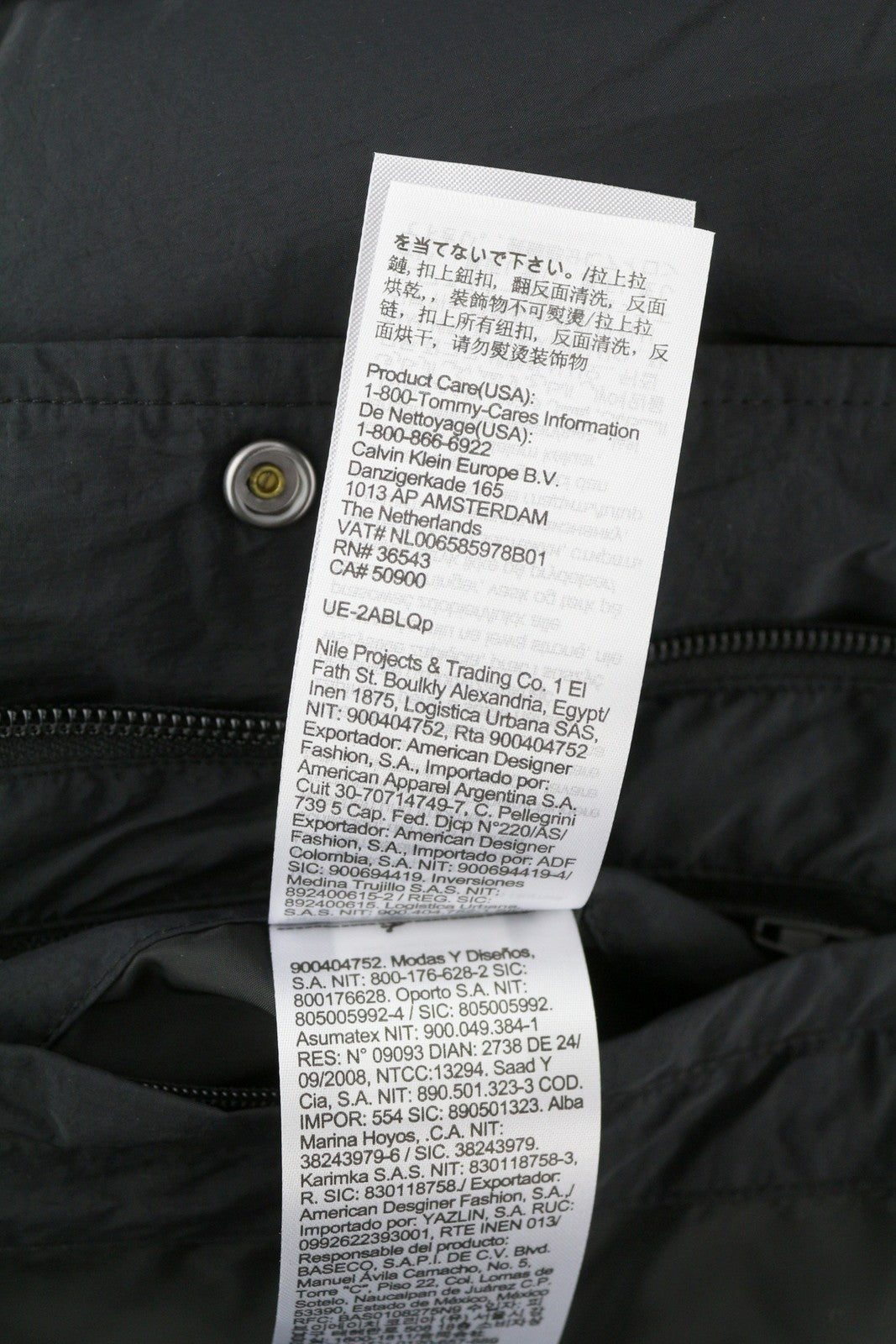 CALVIN KLEIN Crinkle Nylon Long Length Quilt Men Jacket 2XL Black Padded RRP€379