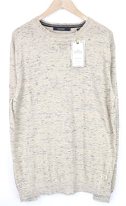 SCOTCH & SODA Ams Couture Men's Sweatshirt 2XL Grey Cotton Linen Long Sleeve