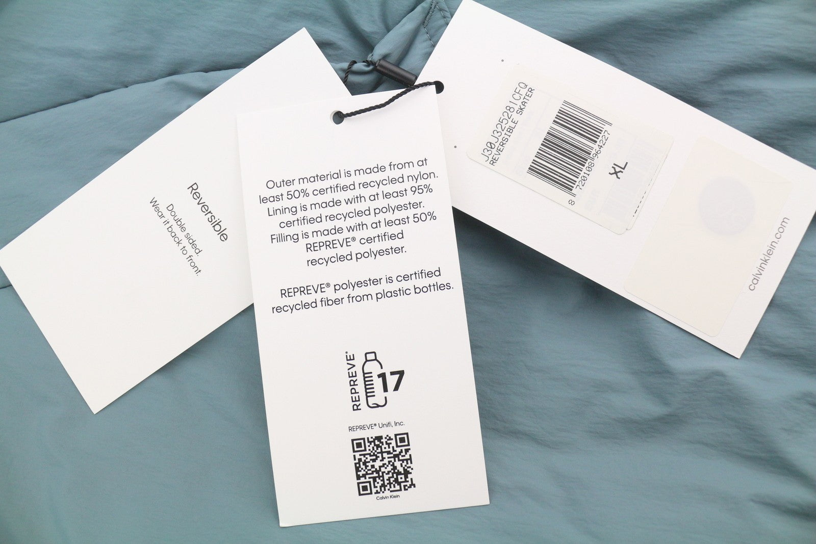 CALVIN KLEIN Reversible Skater Men Jacket XL Unisex Oversized Loose Fit RRP€279