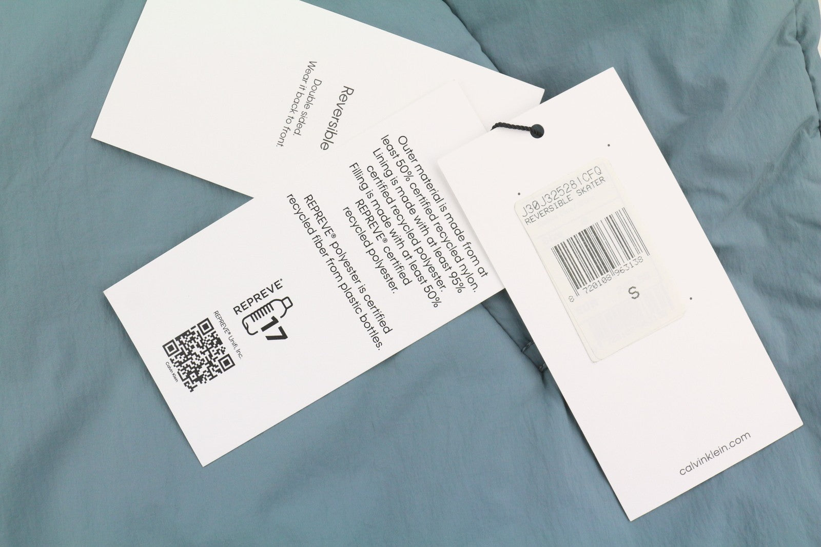 CALVIN KLEIN Reversible Skater Men Jacket S Unisex Oversized Loose Fit RRP€279